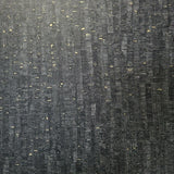 WMSR21070601 Industrial Faux Cork charcoal gray black gold Wallpaper