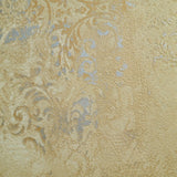 M1265 Worn Vintage yellow Gold silver metallic faux plaster textured Wallpaper