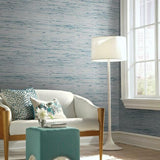 Y6201603 York Lustrous Grasscloth Light Grey Blue Wallpaper