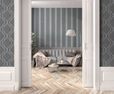 Z21133 Striped Gray Cream textured Modern Wallpaper