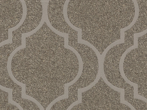 Z21135 Geometric Brown Tan Moroccan textured trellis pattern Wallpaper