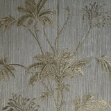 Z21146 Taupe gray bronze gold metallic floral faux grasscloth textured Wallpaper