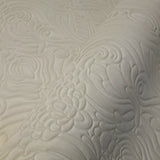 Z21804 Embossed Taupe faux fabric Victorian damask Wallpaper