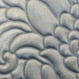 Z21805 Embossed Blue Victorian damask faux fabric Wallpaper