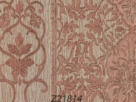 Z21814 Embossed Damascus textured Baroque pattern vinyl wallpaper