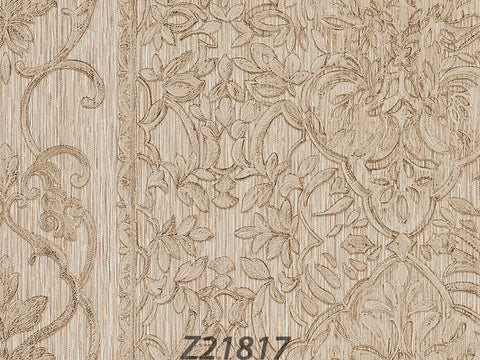 Z21817 Embossed Damascus textured Baroque pattern vinyl wallpaper