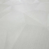 Z21844 White Hexagon triangle faux fabric textured 3D illusion wallpaper