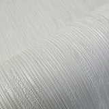 Z21845 White stria lines faux fabric heavy textured plain Wallpaper