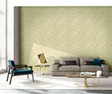 Z21849 Yellow gold hexagon faux grasscloth textured 3D illusion Wallpaper
