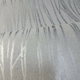 Z254 Zebra Lines Glassbeads Sparkle Glitter Gray Silver Wallpaper