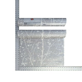 Z2905 Zambaiti Cream gray silver metallic floral branches Wallpaper
