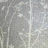 Z2905 Zambaiti Cream gray silver metallic floral branches Wallpaper
