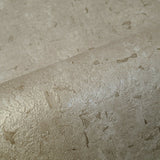 Z2942 Plain tan brass metallic faux plaster textured Wallpaper