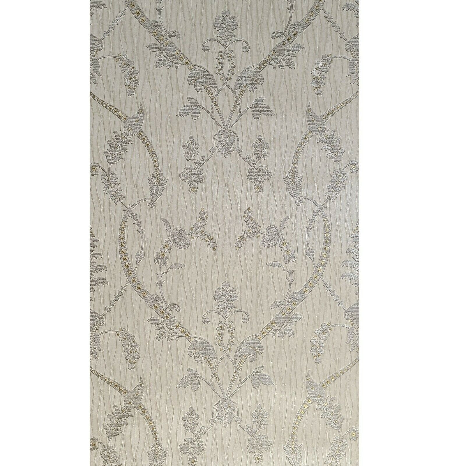 TAN  タン　DAMASK MOTIF CD  GRAY ShadowLeafDamask_TapestryTones