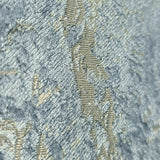 Z3453 Grayish Blue Gold faux plaster textured Wallpaper