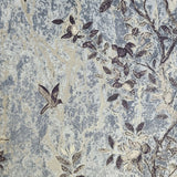 Z3454 Floral Gray Bronze gold flower trees birds textured Wallpaper
