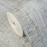 Z44439 Industrial blue gold textured faux rustic fabric Wallpaper 