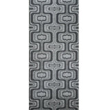Z44505 Zambaiti Modern charcoal gray silver metallic wave Textured trellis Wallpaper