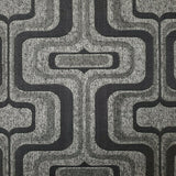 Z44505 Zambaiti Modern charcoal gray silver metallic wave Textured trellis Wallpaper
