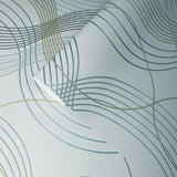 Z44519 Zambaiti gray blue gold black silver metallic wave Textured trellis wallpaper