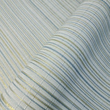Z44520 Zambaiti gray blue gold metallic faux fabric Striped Wallpaper 