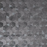 Z44523 Zambaiti Charcoal Gray faux cow skin geometric diamond Wallpaper