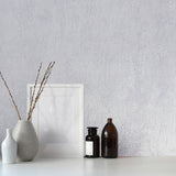 Z44634 Purple hue off white faux plaster Textured plain modern wallpaper