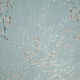 Z44667 Zambaiti Embossed Vicrtorian Blue pink floral branches Wallpaper