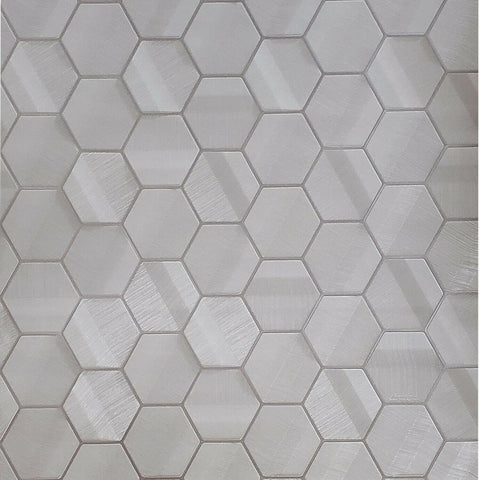 Z44807 Lamborghini Hexagon taupe metallic fabric textured Geometric 3D Wallpaper - wallcoveringsmart