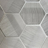 Z44810 Lamborghini Hexagon gray silver metallic fabric textured Wallpaper