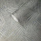Z44851 Lamborghini Tropical wicker bamboo Gray Silver metallic textured Wallpaper