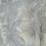Z44901 Zambaiti Gray Blue gold floral tropical palm leaves Wallpaper