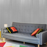 Z44927 Large sripes Faux fabric lines gray Striped Wallpaper