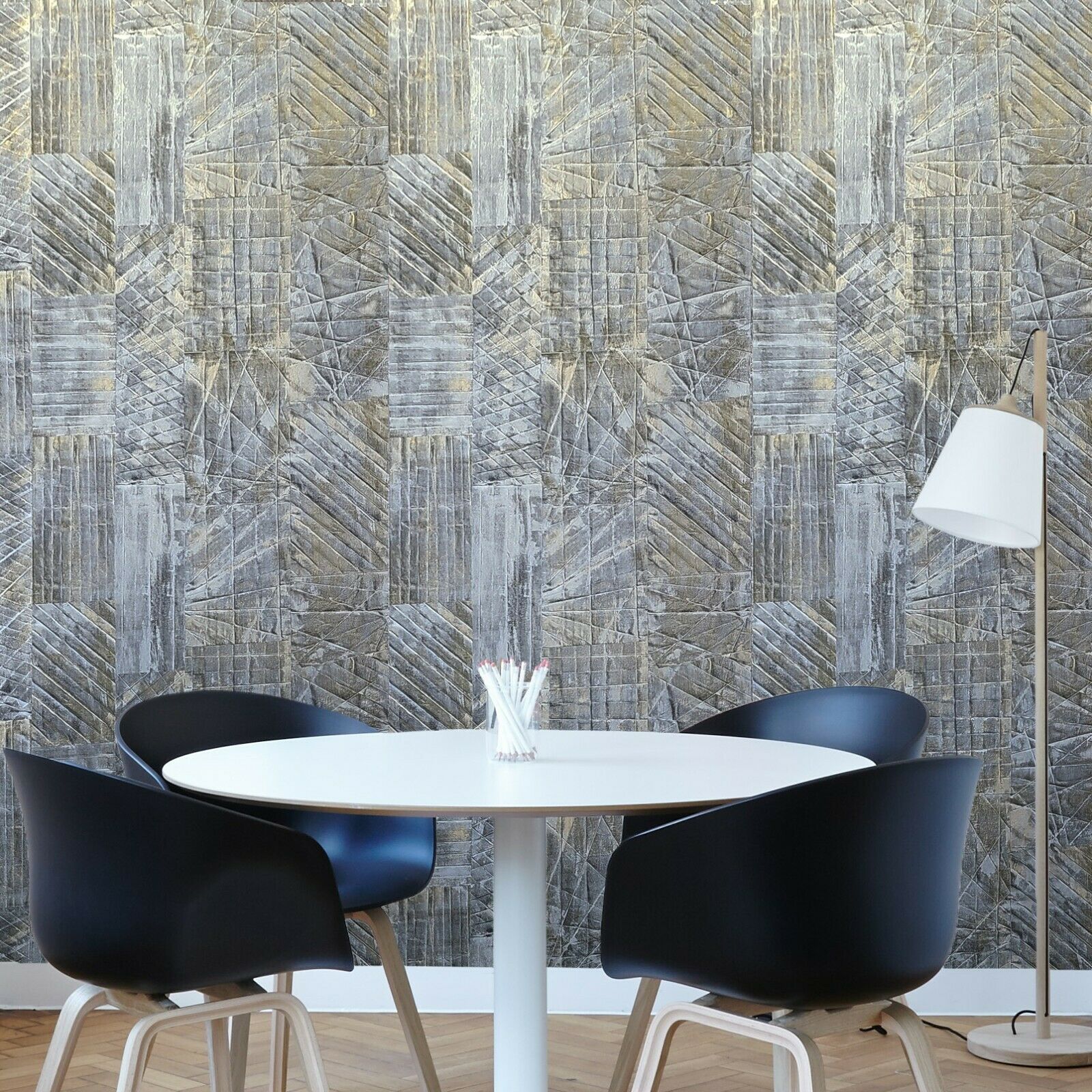metallic silver wallpaper designs