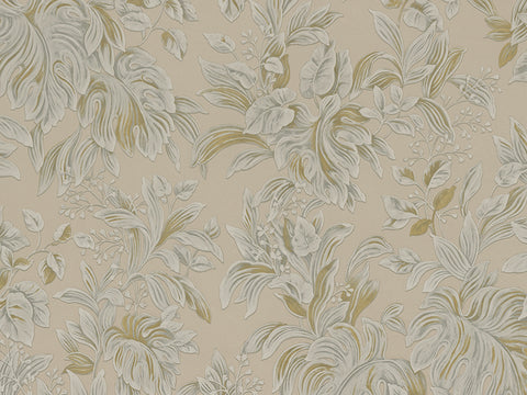 Z46045 Trussardi Floral Beige Cream Green textured wallpaper 3D
