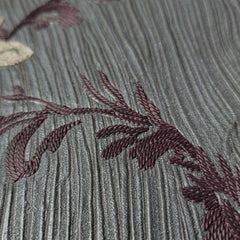 Z5519 Zambaiti Dark grey beige purple floral damask faux
