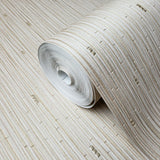 Z63011 Zambaiti beige cream metallic vertical bamboo lines textured Wallpaper
