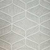 Z63035 Zambaiti Gray white brass metallic faux fabric textured wave lines Wallpaper