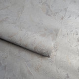 Z64820 Modern Gray Silver gold metallic wallpaper textured faux concrete plaster