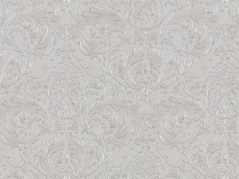 Z64822 Damascus Metallic White Gray wallpaper textured