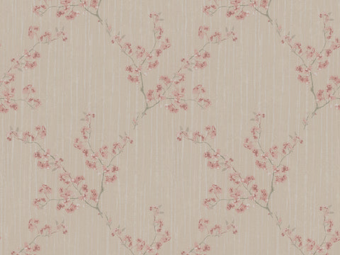 Z66833 Contemporary Beige Satin Flowers textured wallpaper 3D