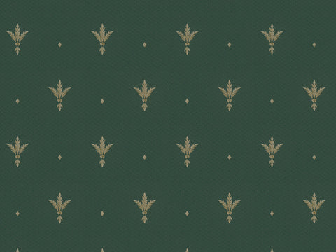 Z66851 Contemporary Green All over Satin Flowers textured wallpaper 3D