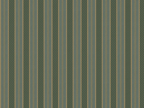 Z66852 Contemporary Green Stripe Satin Flowers textured wallpaper 3D