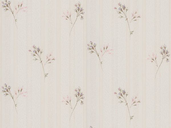 Z66865 Contemporary non-woven Beige Satin Flowers wallpaper 