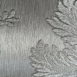 Z72007 Zambaiti Gray silver metallic Victorian damask faux silk Wallpaper