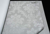 Z72011 Zambaiti Silver gray metallic textured floral Victorian damask Wallpaper