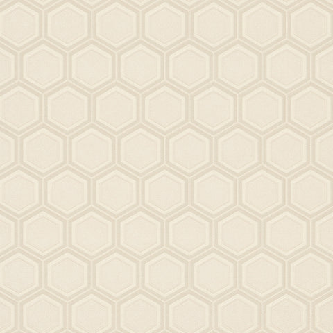 Z76030 Vision Geometric Hexagon Beige Contemporary Textured Wallpaper 3D