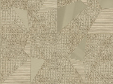 Z90024 LAMBORGHINI 2 Geometric Triangles Beige 3d Wallpaper