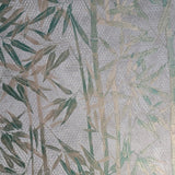 Z90025 LAMBORGHINI 2 Floral Bamboo brass metallic Green Wallpaper