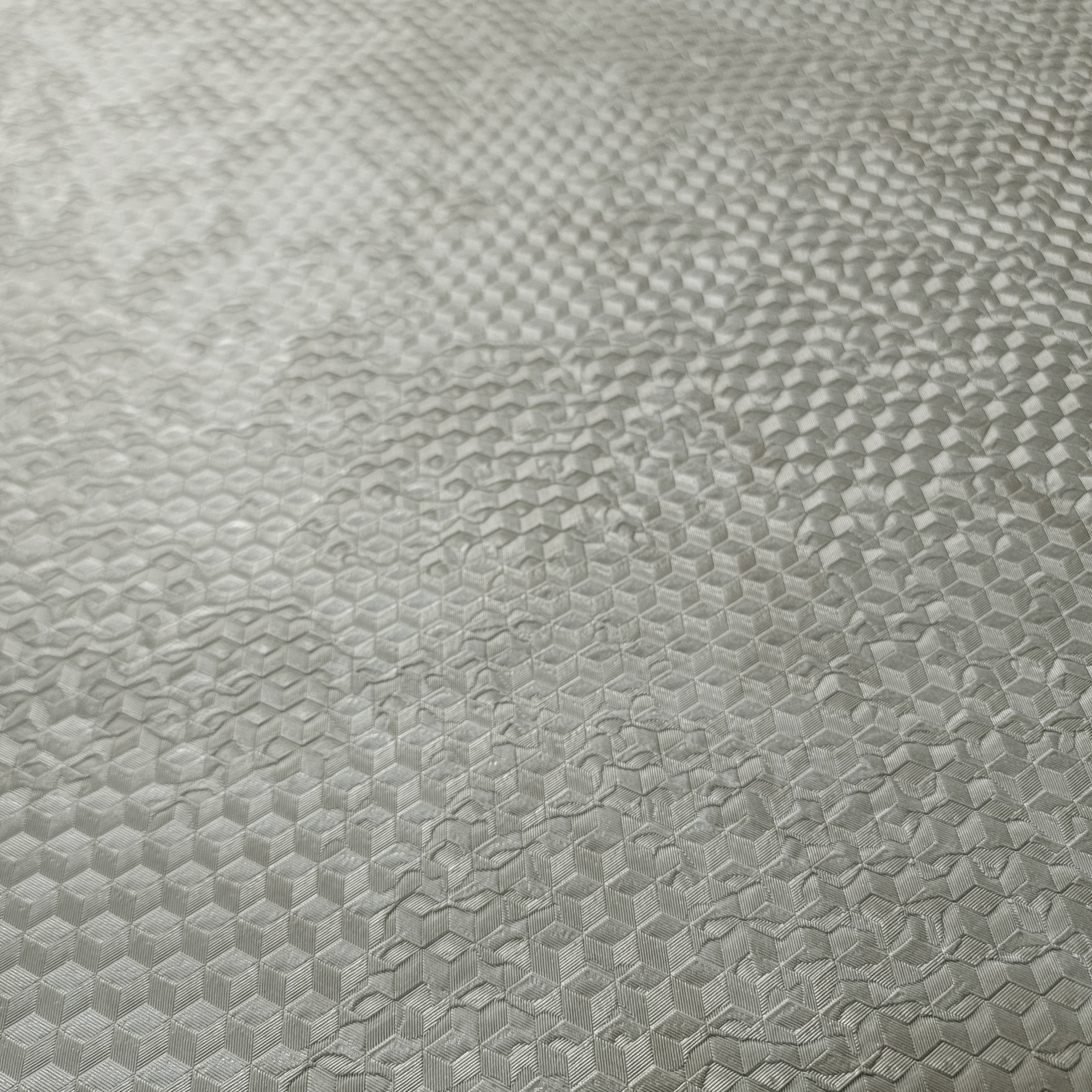Z90030 LAMBORGHINI 2 taupe gray metallic plain textured hexagon 